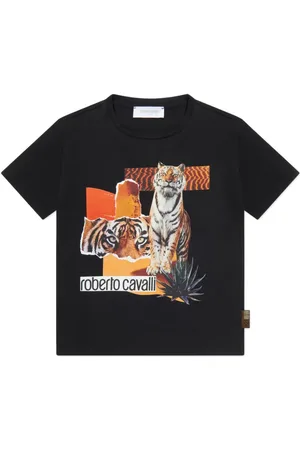 Roberto Cavalli Playera con motivo Tiger