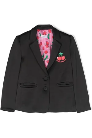 Chiara Ferragni Blazer de satén con logo estampado