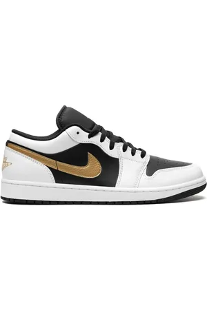 Jordan Tenis Air 1 Low Gold Swoosh