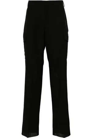 LARDINI Pants cargo con tiro medio