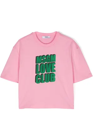 Msgm Playera con logo afelpado