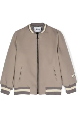 Msgm Chamarra bomber con logo estampado