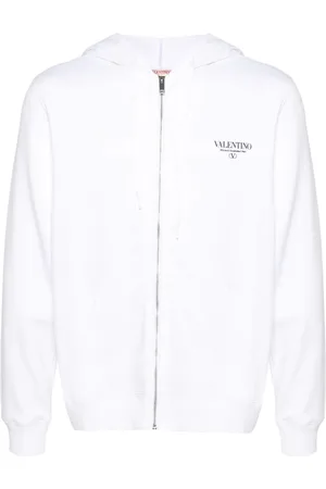 VALENTINO GARAVANI Hoodie con cierre y logo estampado
