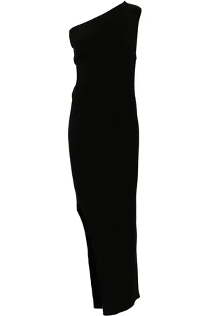 Rick Owens Vestido Athena drapeado con hombro descubierto