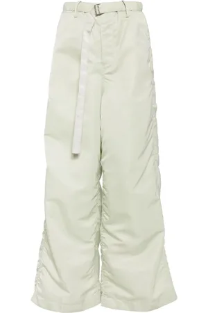 SACAI Pantalones anchos con cinturón