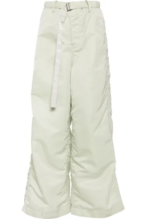 SACAI Pantalones anchos con cinturón
