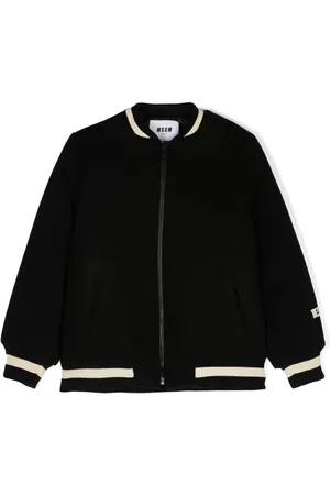 Msgm Chamarra bomber con logo estampado