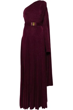 Elisabetta Franchi Vestido largo con diseño plisado