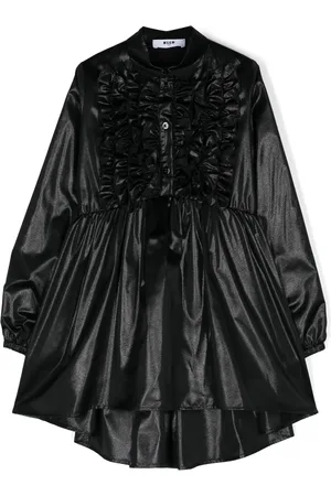 Msgm Vestido corto de lamé con volantes