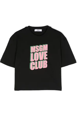 Msgm Playera con logo afelpado