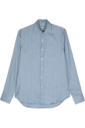 CANALI Camisa con botones y cuello italiano