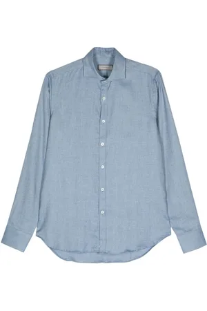 CANALI Camisa con botones y cuello italiano