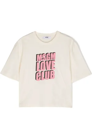 Msgm Playera con logo afelpado