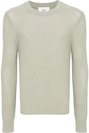 Ami Suéter de bouclé con cuello redondo