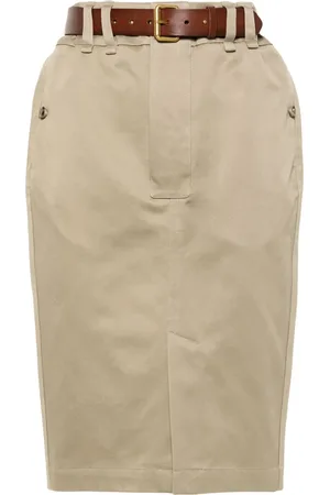 Saint Laurent Falda lápiz con cinturón