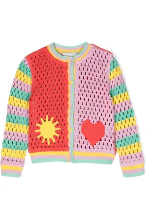 Stella McCartney Cárdigan tejido de crochet con diseño color block