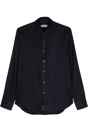 CANALI Camisa con botones y cuello italiano