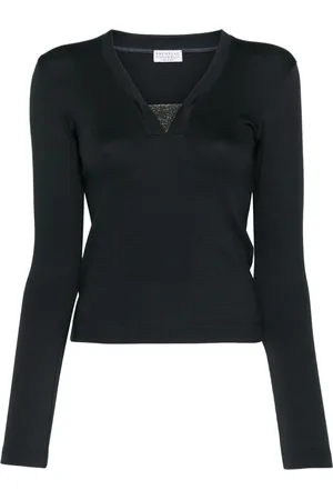 Brunello Cucinelli Playera con detalle de cadena Monili