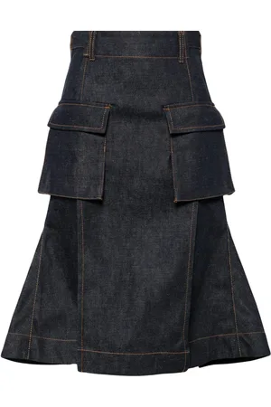 SACAI Falda de mezclilla con bolsillos