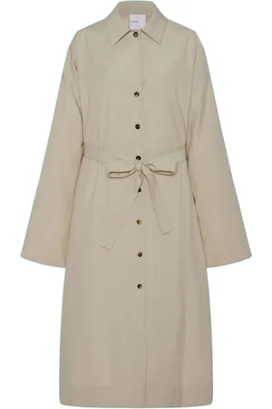 ROSETTA GETTY Gabardina con cuello italiano y cinturón