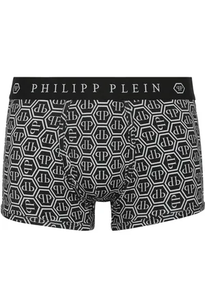 Philipp Plein Bóxer con estampado hexagonal