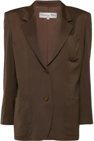 Dior Blazer con solapas de muesca y hombreras
