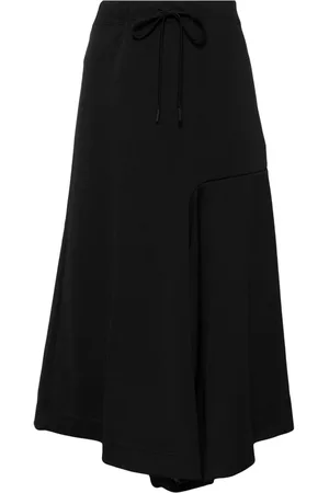 YOHJI YAMAMOTO Falda midi con diseño asimétrico y cordones