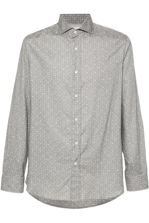 Brunello Cucinelli Camisa con estampado gráfico