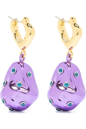 Vann Jewelry Aretes con detalles de cristal