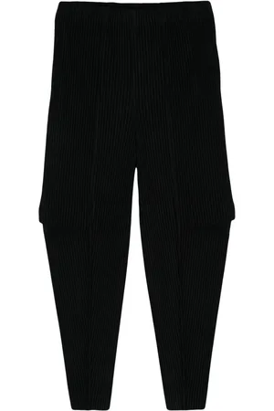 Issey Miyake Pantalones cargo con diseño plisado