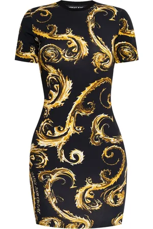 VERSACE Vestido estilo playera con estampado Barocco