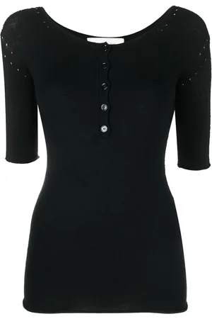 Sportmax Camisa de tejido con cuello henley