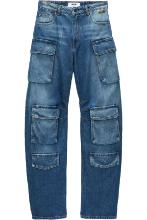 Msgm Jeans cargo con aplique del logo