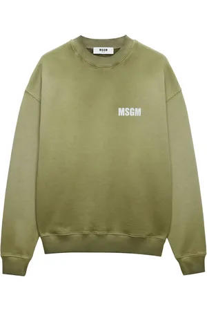 Msgm Sudadera con logo estampado y efecto degradado