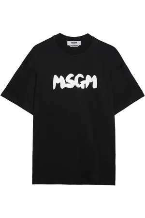 Msgm Playera con logo cepillado