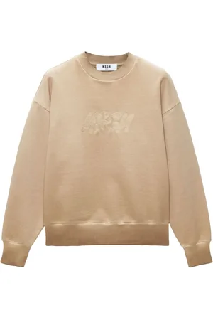 Msgm Sudadera con hombros caídos y logo bordado