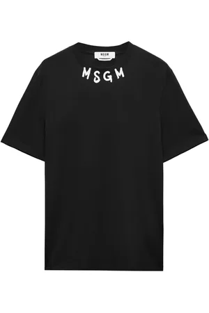 Msgm Playera con logo de pinceladas