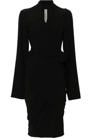 Rick Owens Vestido cruzado con moño