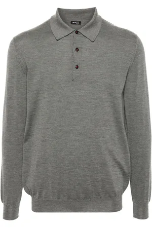 Kiton Playera tipo polo de tejido fino