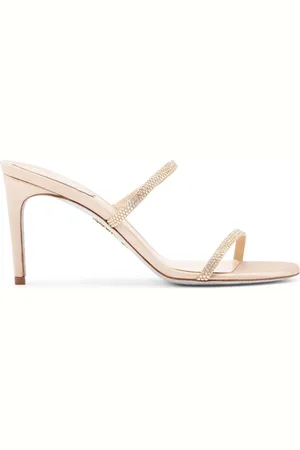 RENE CAOVILLA Mules satinados con tacón de 100mm