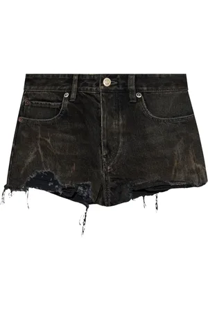 Balenciaga Shorts de mezclilla con efecto envejecido
