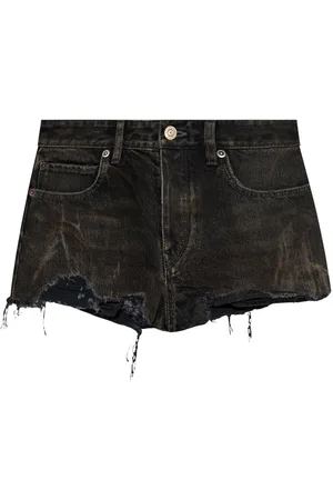 Balenciaga Shorts de mezclilla con efecto envejecido
