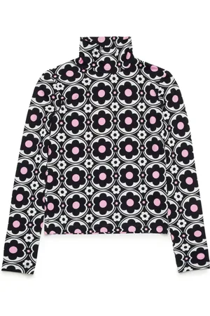 MAX&Co. Kids Top con cuello vuelto y estampado floral