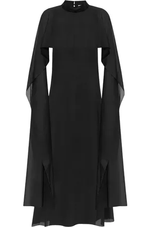 Jil Sander Vestido midi con detalle de capa