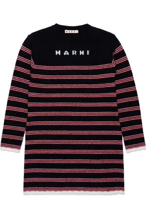 Marni Vestido tejido con motivo de rayas en intarsia