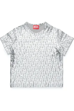 Diesel Playera con monograma metalizado