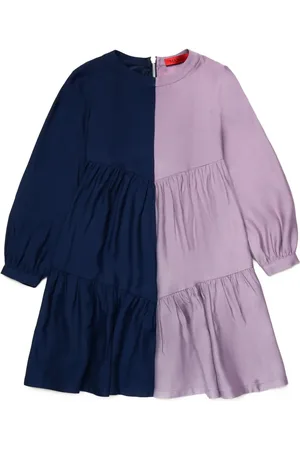 MAX&Co. Kids Vestido plisado con diseño color block