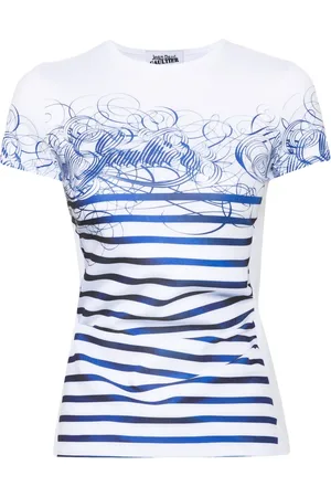 Jean Paul Gaultier Playera con estampado trompe l