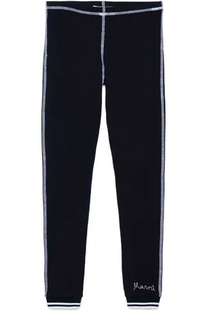 Marni Pantalones stretch con logo bordado
