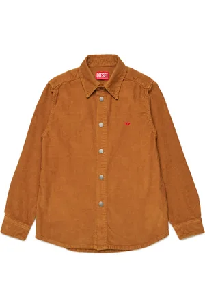 Diesel Camisa de pana con logo bordado